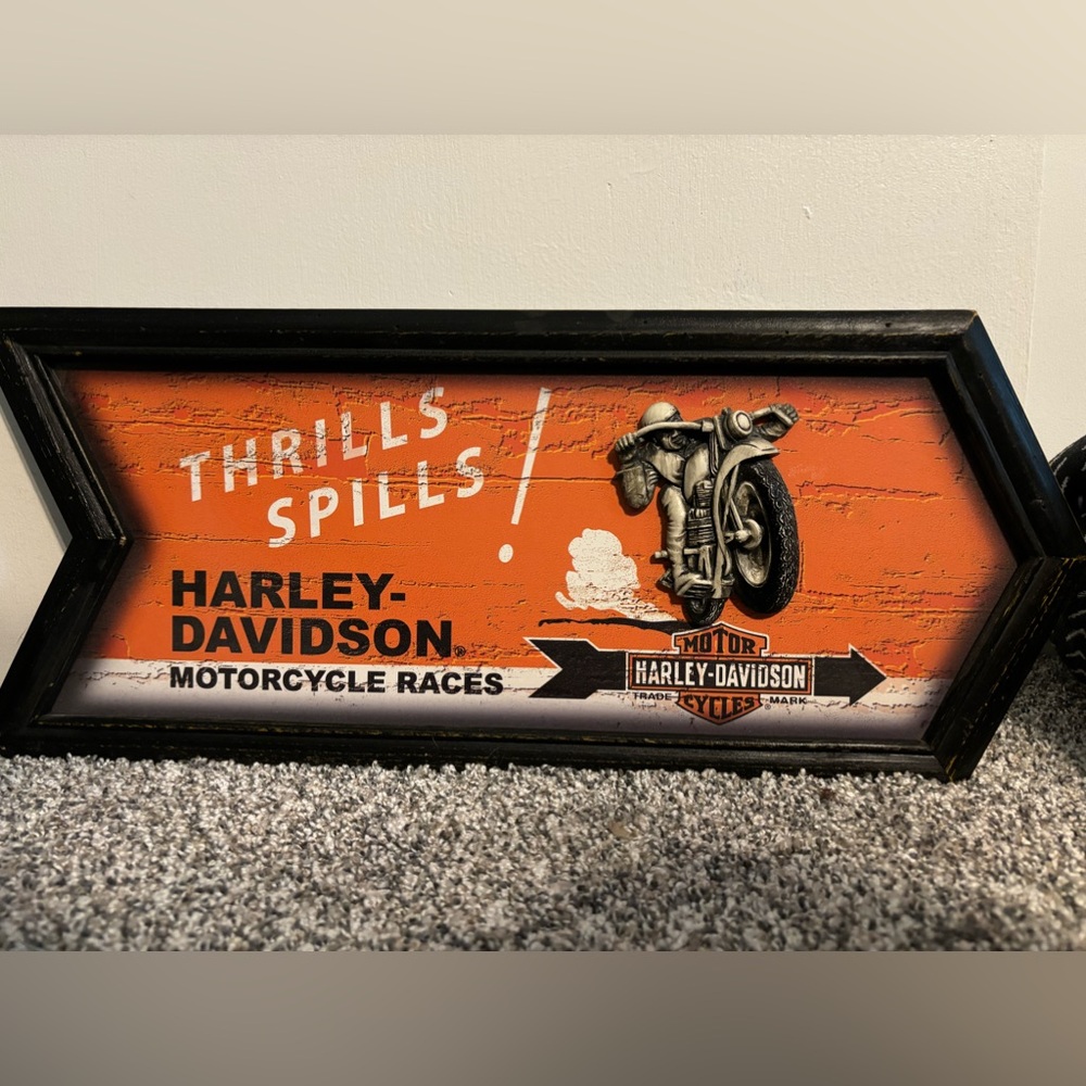 Harley Davison Wooden Wall Decor